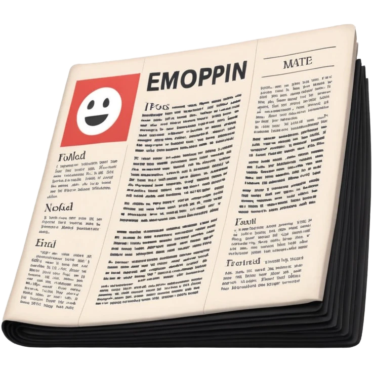 black newspapper  emoji