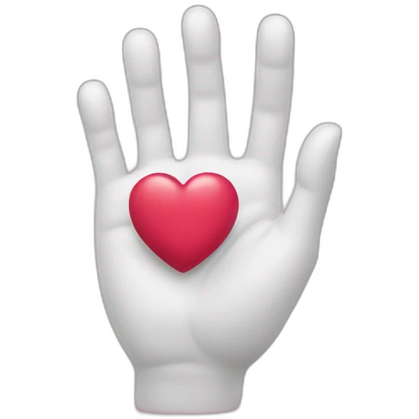 Coeur avec des mains emoji