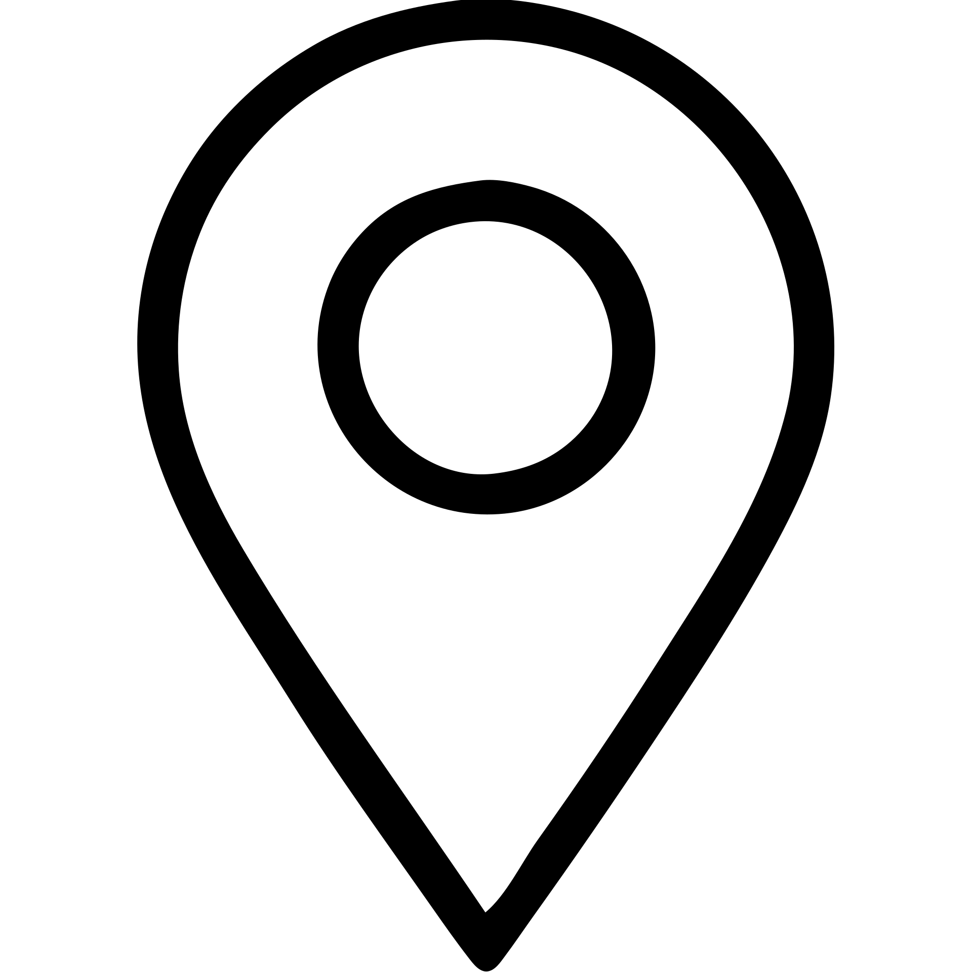 minimalist logo of a location pin emoji