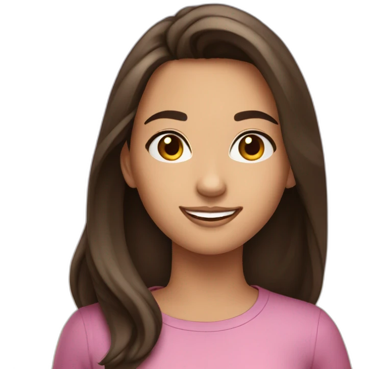 Brunette teen girl celeberate birthday emoji