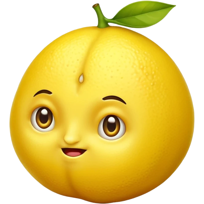 A squished lemon emoji