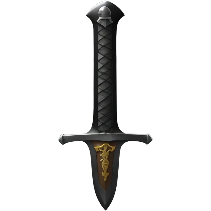 black sword facing downwards hilt and all emoji
