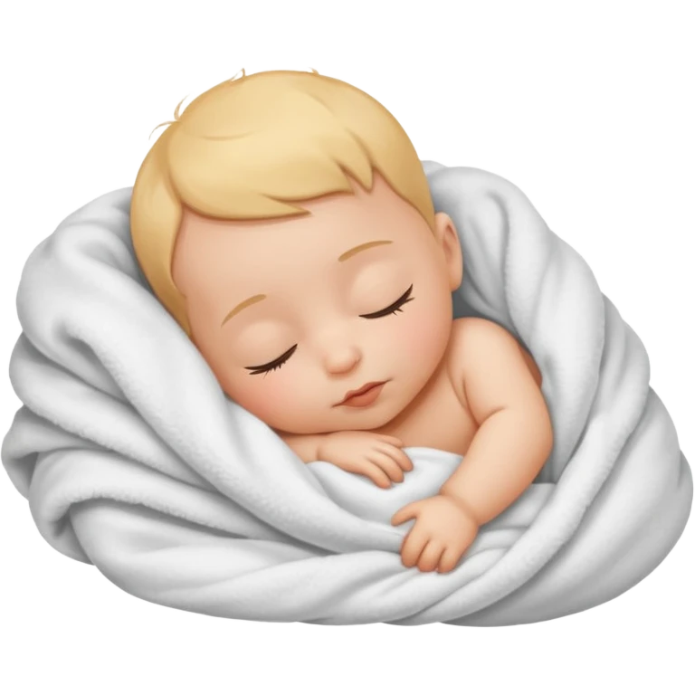 Baby sleeping in a blanket emoji