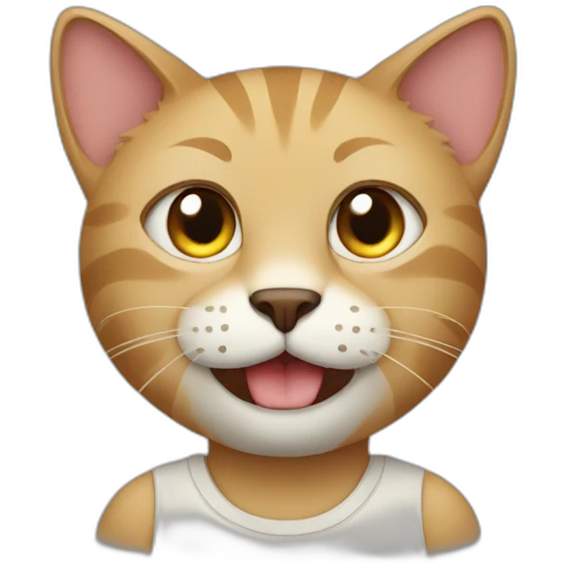 a cat an a man emoji