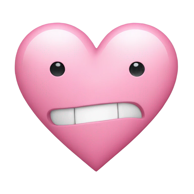 corazón blanco con un lazo rosa emoji