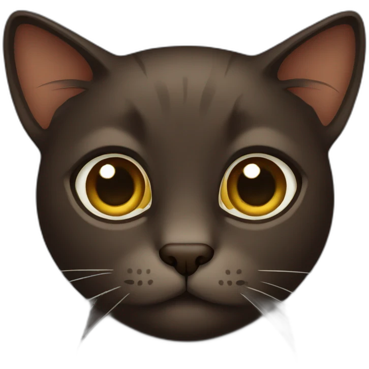 dark brown cat emoji