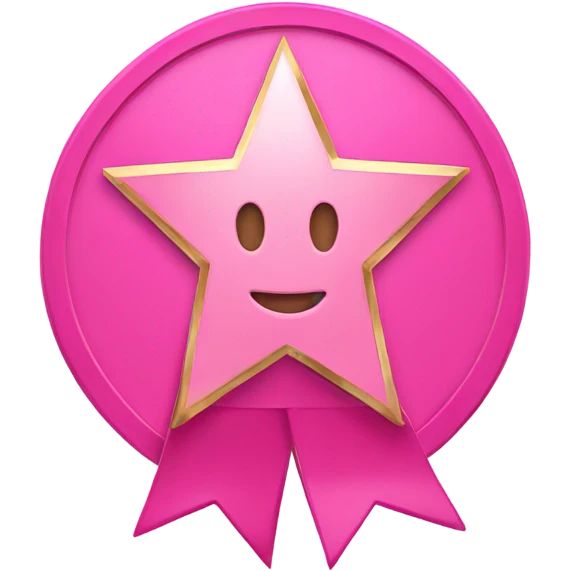 pink award plaque emoji