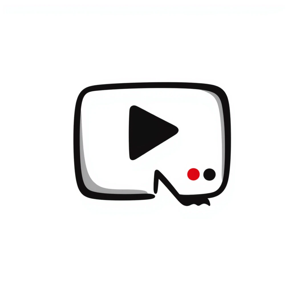 YouTube logo hand drawn doodle style emoji