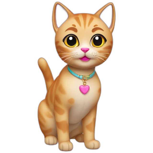Barbie-cat emoji