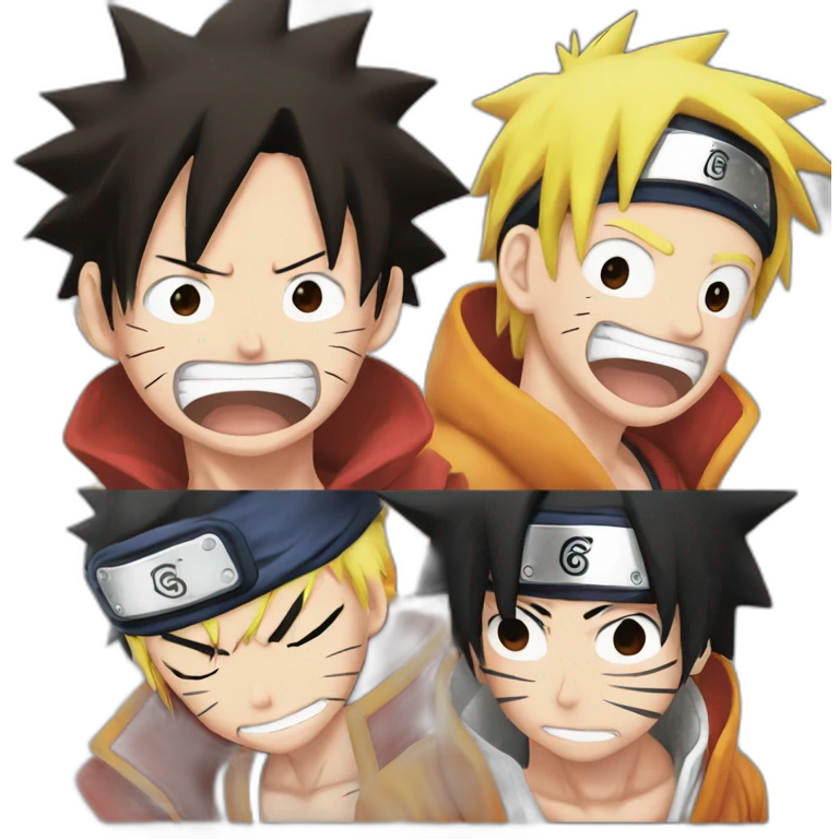 Luffy and Naruto  emoji