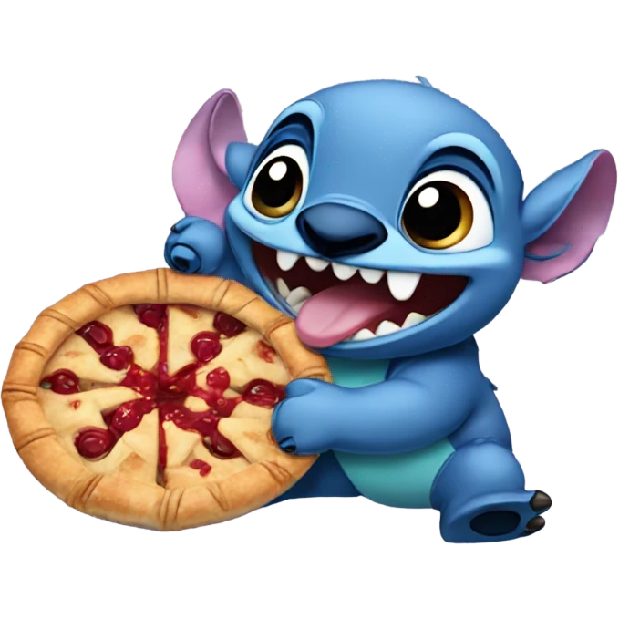 Stitch qui mange une galette  emoji