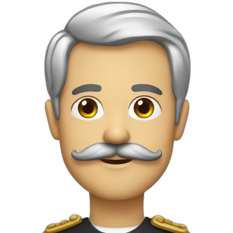 german with tiny moustache emoji