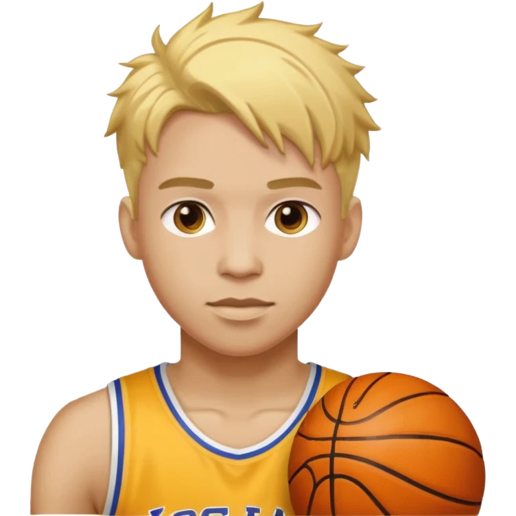 basketball player with gold hair emoji