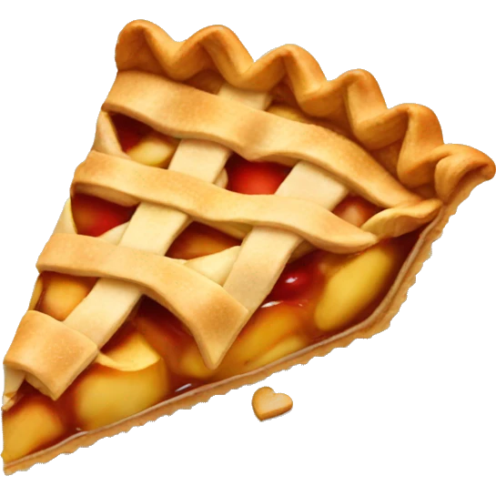 apple pie with a heart emoji