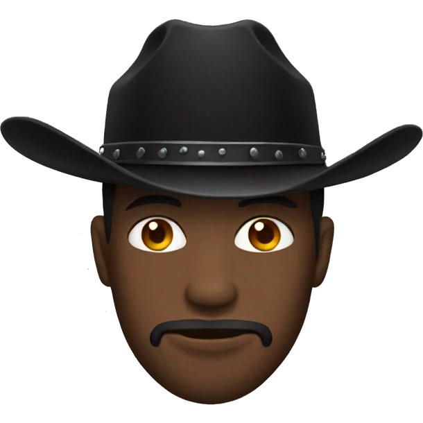Black cowboy hat  emoji
