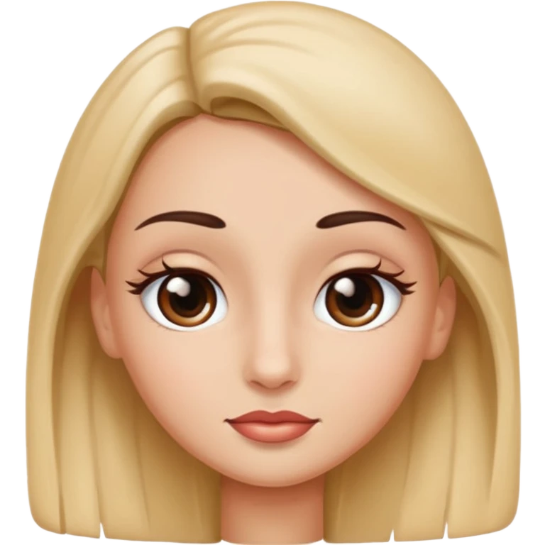 bean with girls face and long eyelashes  emoji