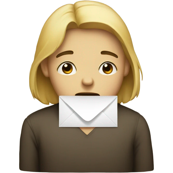 Sad letter A emoji