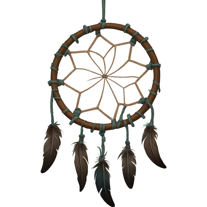  A dreamcatcher with a hanging crescent  emoji