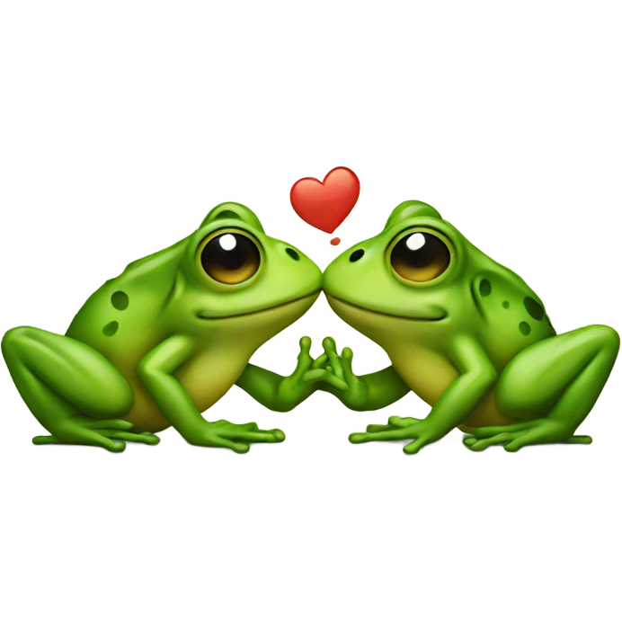 Frogs making out emoji