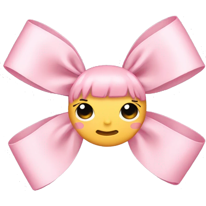 Baby pink bow emoji