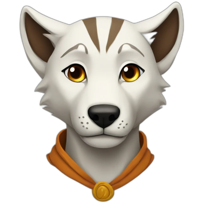 Wolf as a aang the avatar emoji