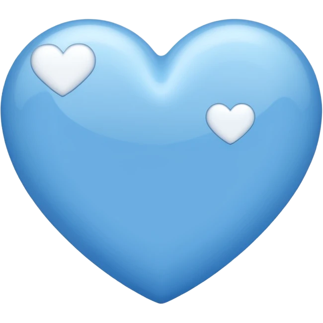 Mavi beyaz kalp emoji