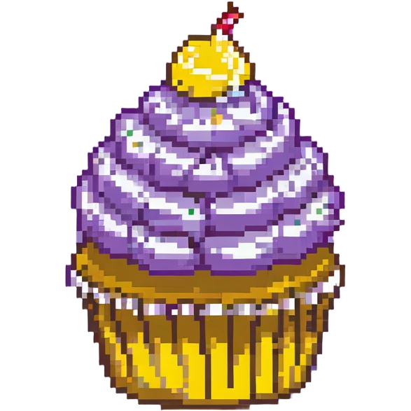 cupcake with yellow icing emoji