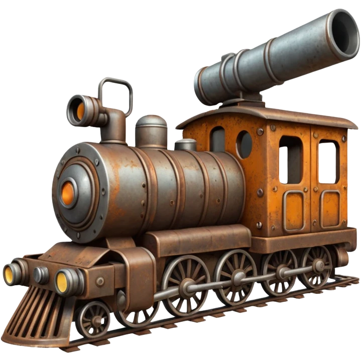 a train with a gun emoji