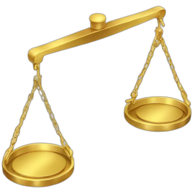 Golden balance scales emoji