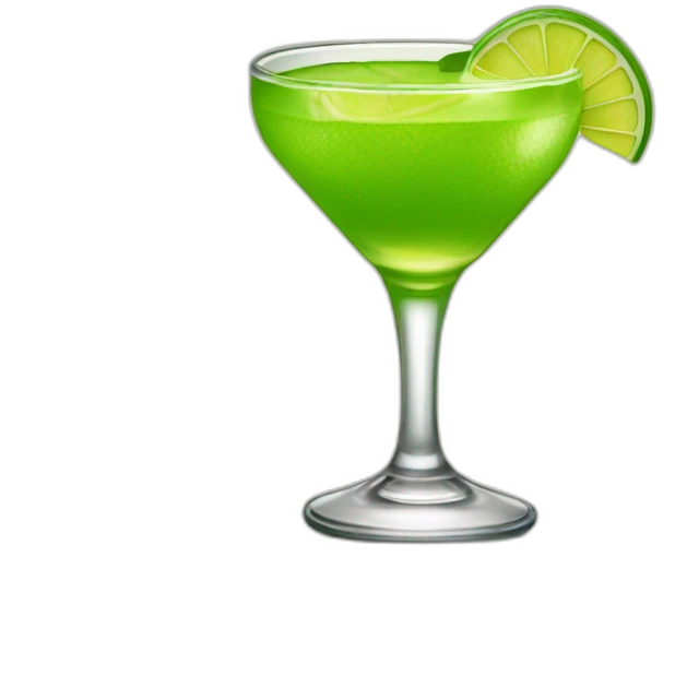 tequila shot with a single slice of green lemon emoji