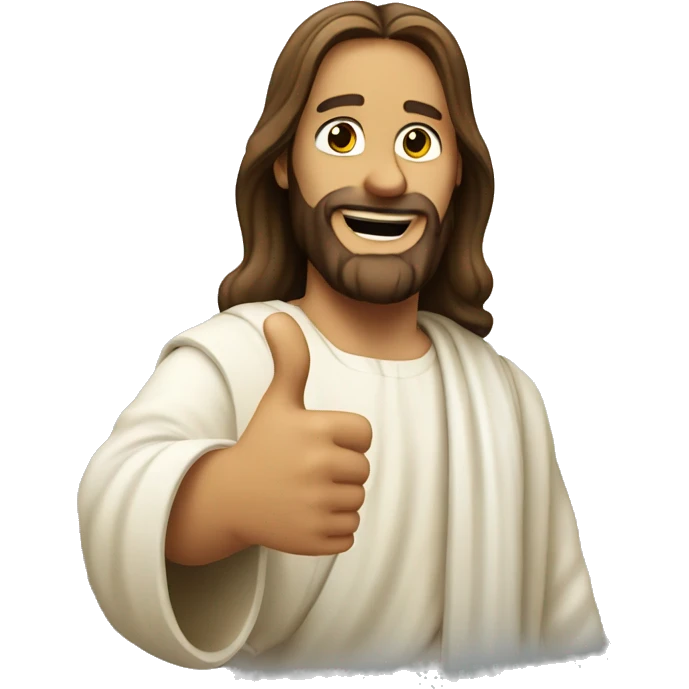 Jesus Christ giving thumbs up emoji
