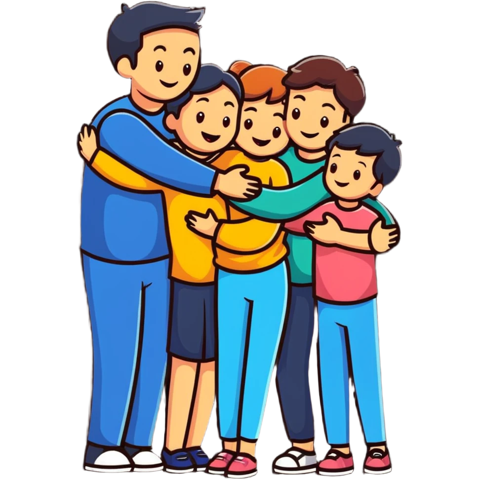 loving family group hug emoji