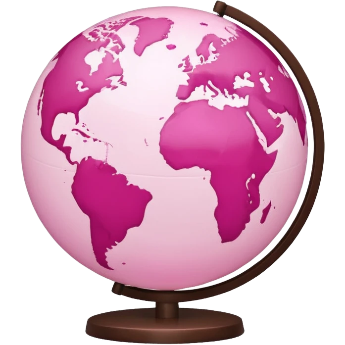 mix light pink dark pink and white girly globe with www under it.
It looks like an internet bar icon. emoji