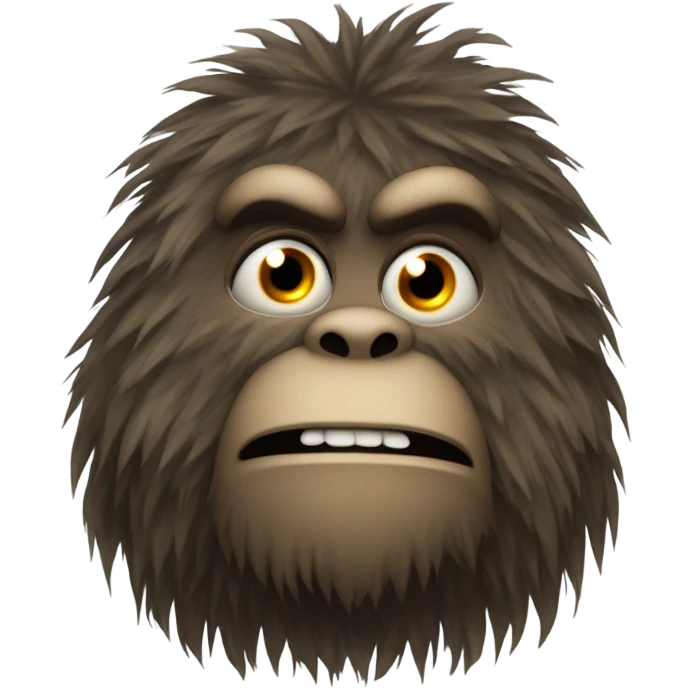 Picture of a shivering Sasquatch emoji