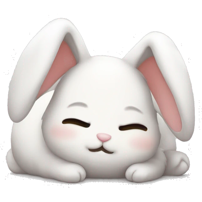 sleepy bunny kawaii cute  emoji