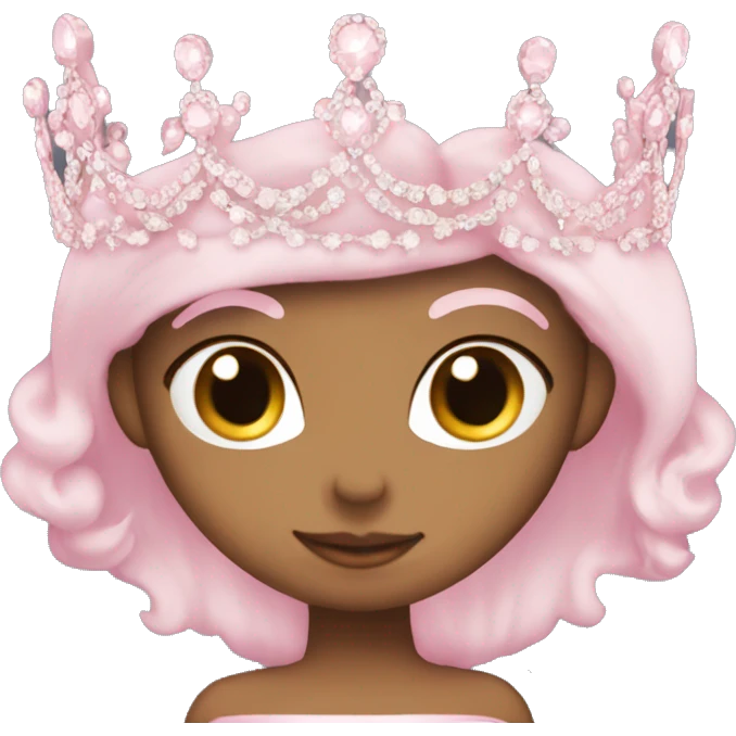 dainty light pink tiara emoji