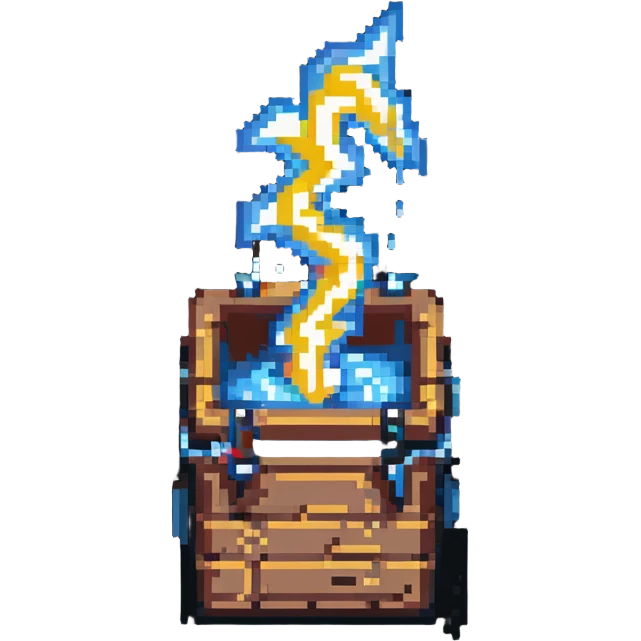 2d power up crate with lightning bolt emoji