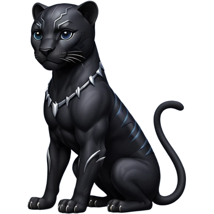 A black panther emoji