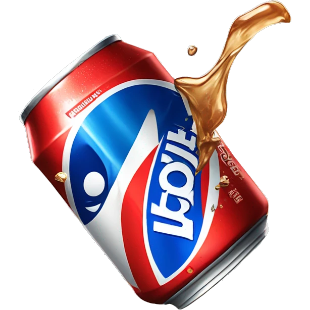 Pepsi can smashing Coca Cola can emoji
