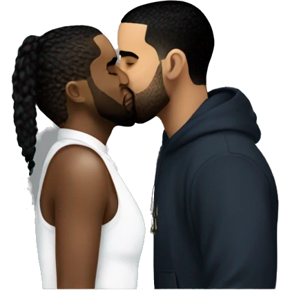 p diddy kissing drake emoji