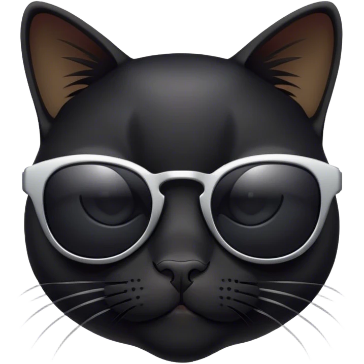 black cat wearing sunglasses emoji