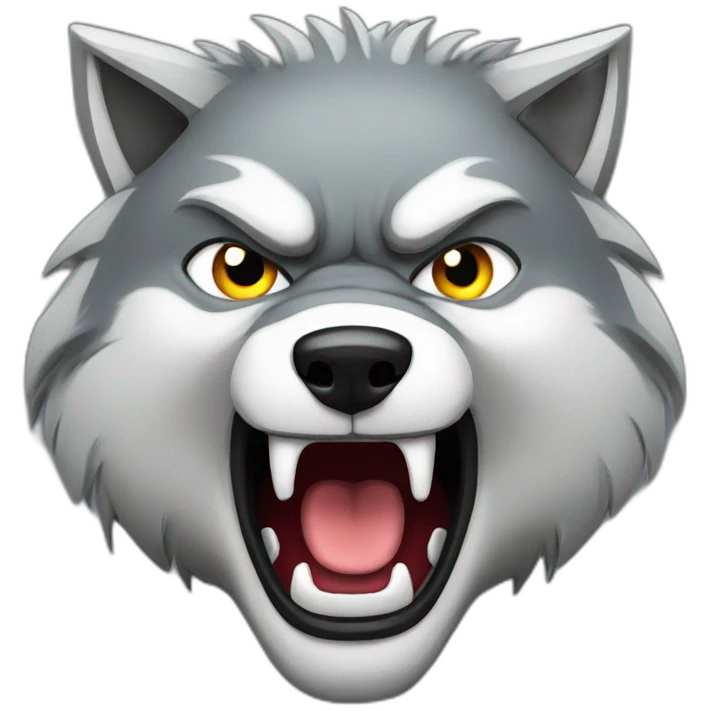 Angry wolf emoji
