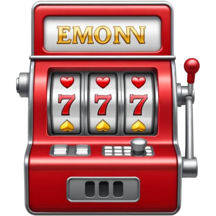 Slot machine, england, red emoji