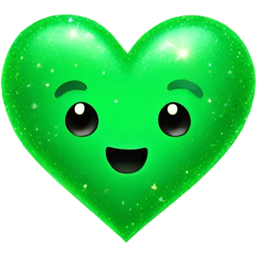 Green hearts with sparkles emoji