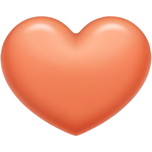 Plain salmon color heart emoji