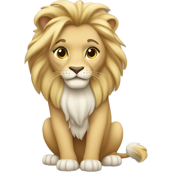 Leone ragazza emoji