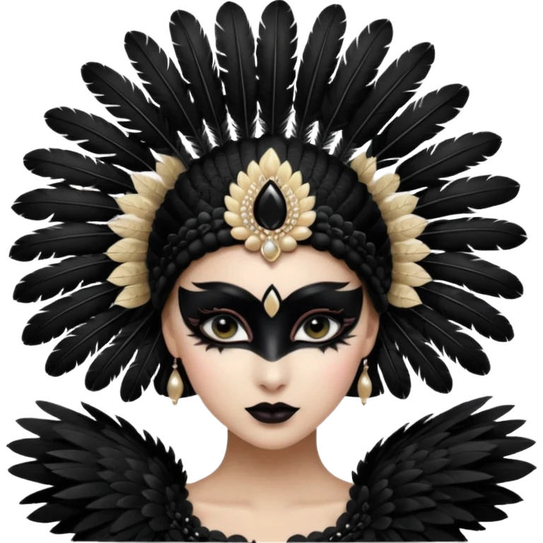 Girl as the Black Swan emoji