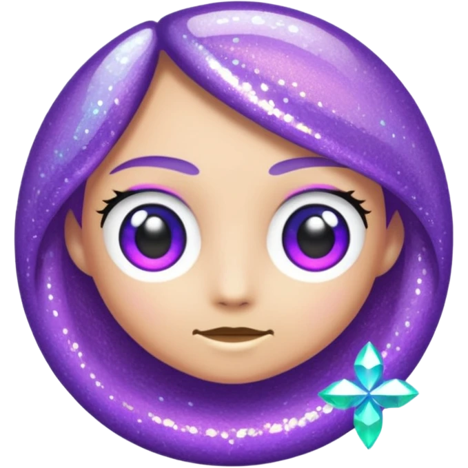 glitter purple link emoji