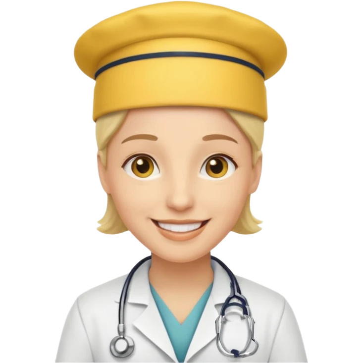 doctor with yellow hat emoji