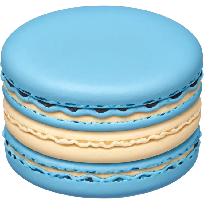 Single blue macaron emoji